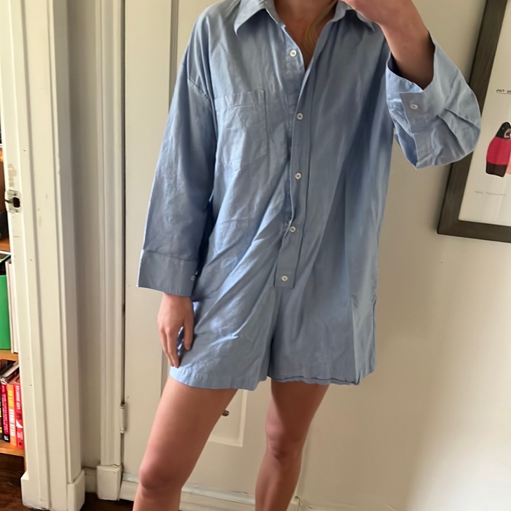 ZARA BUTTON UP SHIRT ROMPER